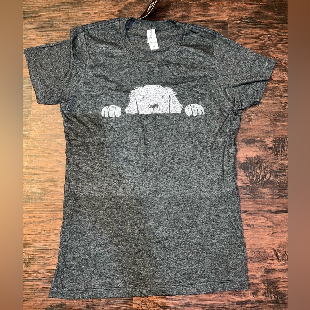 Tultex Charcoal Dog Peek T-Shirt